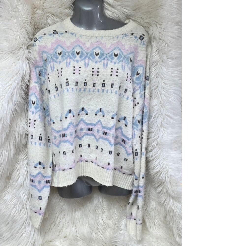Sugar Moon Juniors' NYC Alliance Fair Isle Sweater L 299